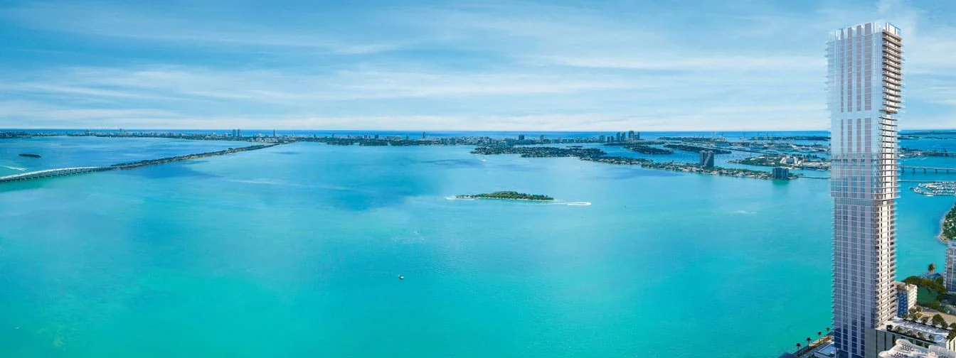 Élysée on Biscayne Bay in Miami’s Edgewater neighborhood, architectural rendering